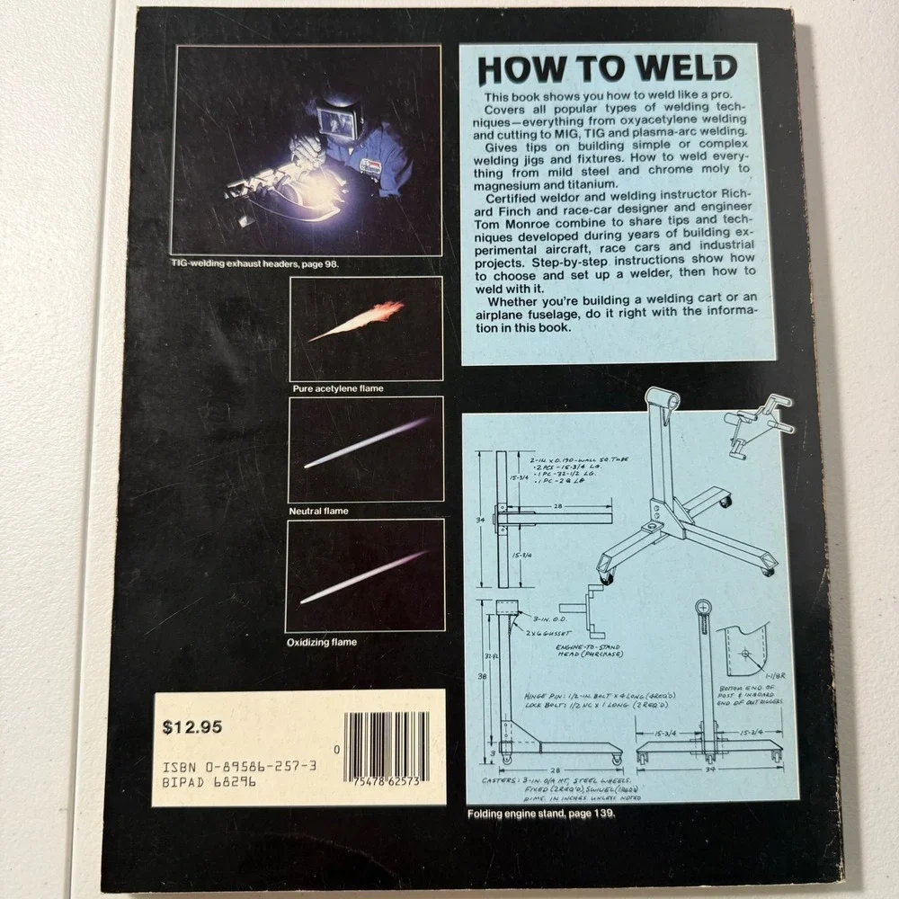 Welder's Handbook by Richard Finch, Tom Monroe: MIG, TIG, Arc Welding‎ Book 1985